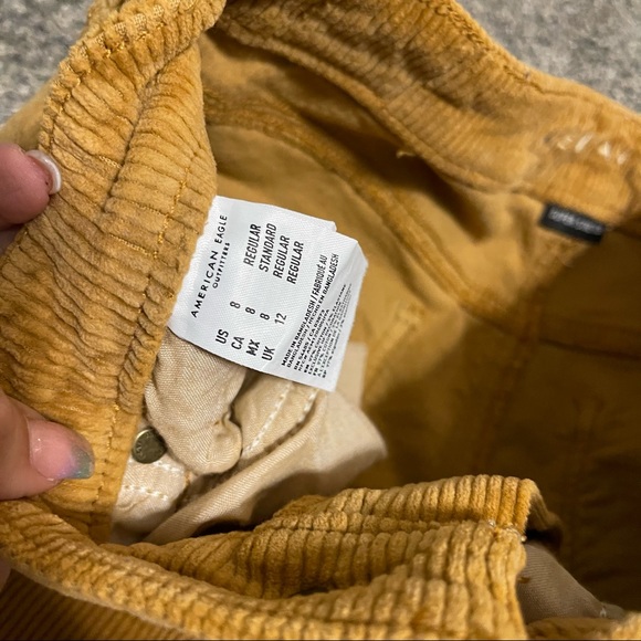 American Eagle | Mustard Corduroy Mom Jeans - Picture 3 of 7